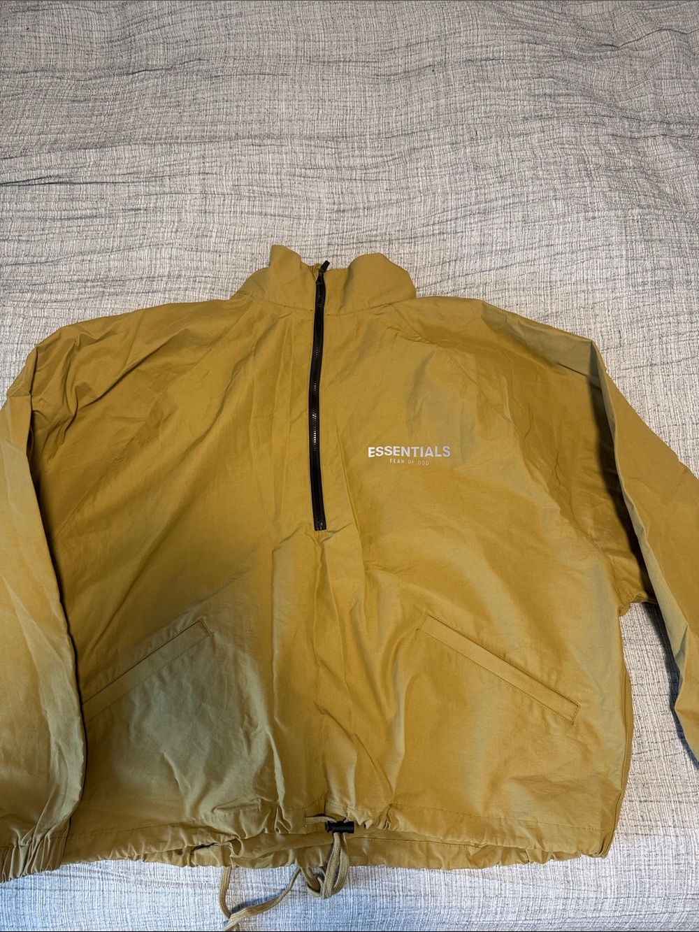 Essentials Mustard Yellow Half-Zip Anorak